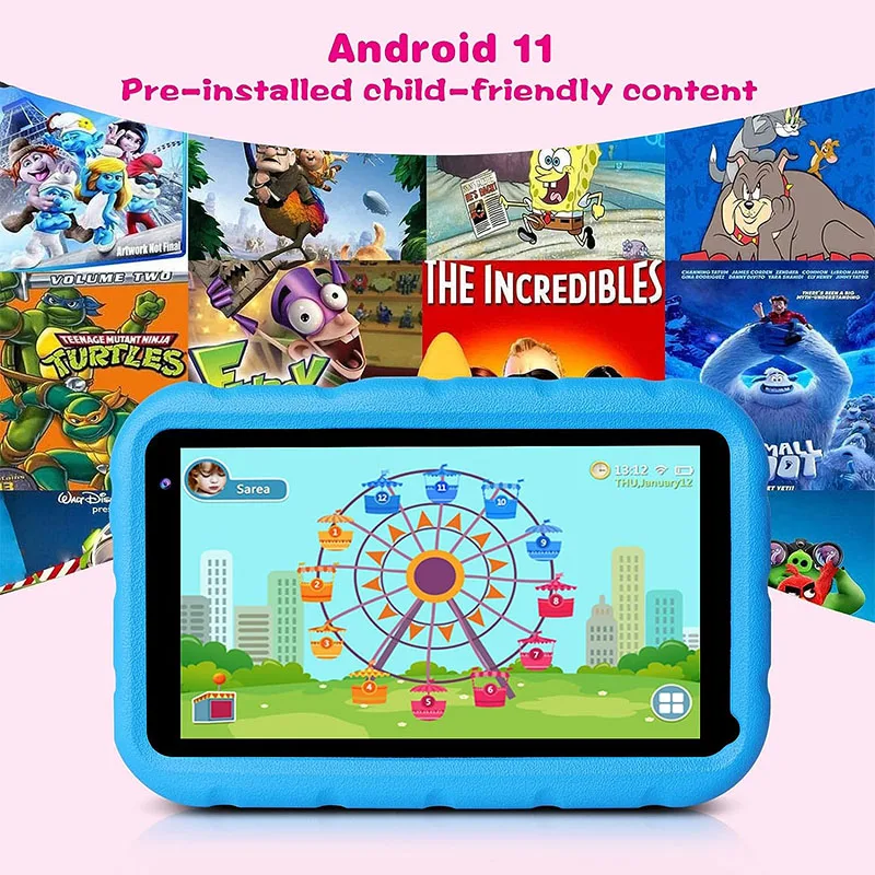 YESTEL Kids Tablet, 8 inch Tablet for Kids Android 11 WiFi Toddler