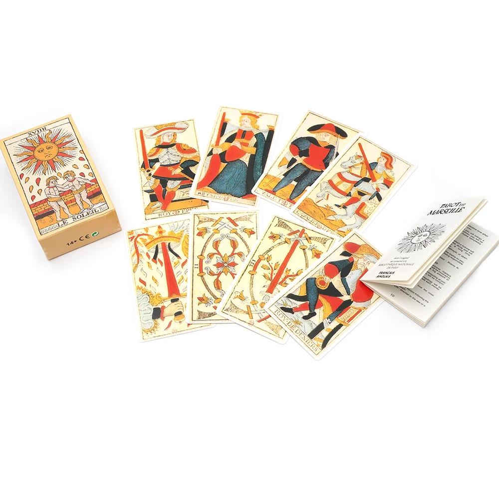 French Tarot de Marseille 78 Card Deck with Instruction Booklet