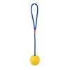 Pet Dog Training Toy Dogs Natural Rubber Ball On Rope Durable Toys Chew Teeth Cleaning Ball For Funny Excercise Play Outdoor 4