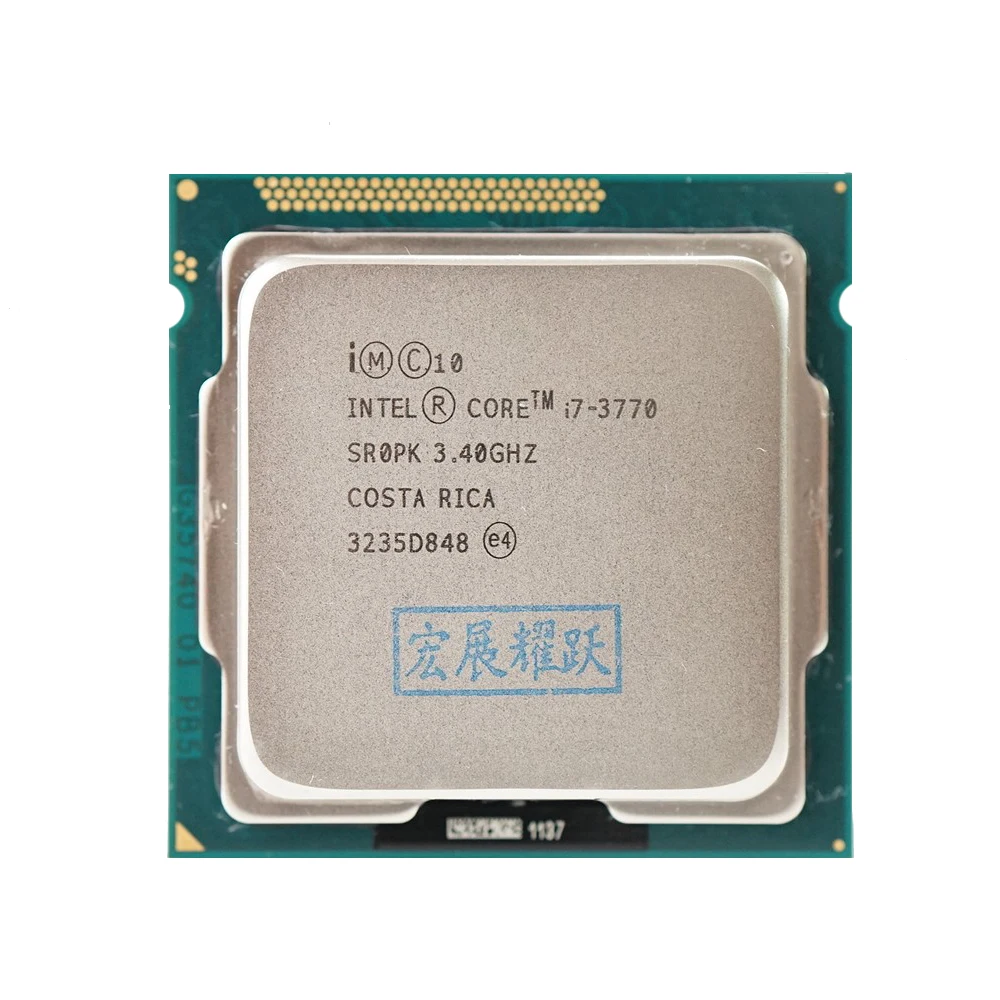Core I7-3770 I7 3770 Cpu 3.4Ghz 8M 77W 22Nm Quad-Core Socket 1155 Cpu Desktop