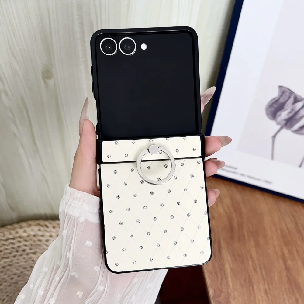 Luxury Glitter Diamond Hinge Case with Ring Bracket
