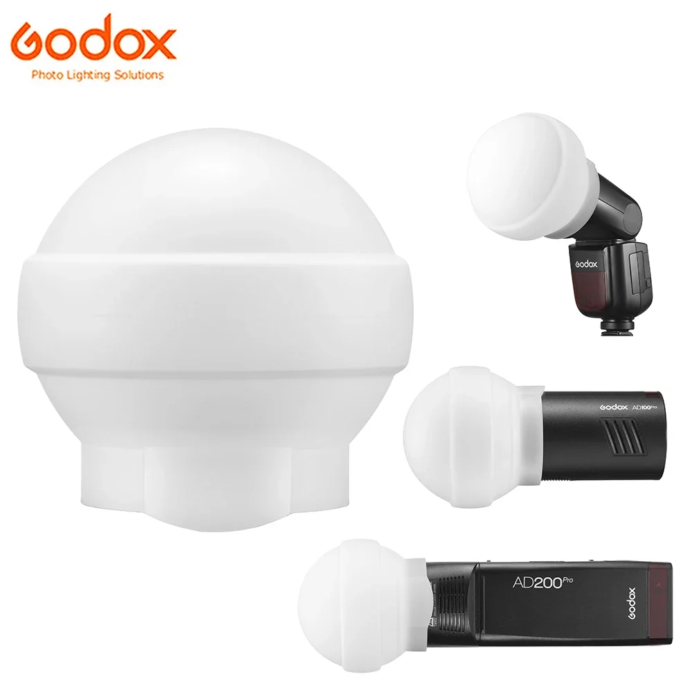 Flash Diffuser Godox AK-R22 Diffuser Ball Silicone Diffusion Dome for Godox Round Speedlite AD100Pro AD200 AD200PRO V1 V1Pro V100 with H200R