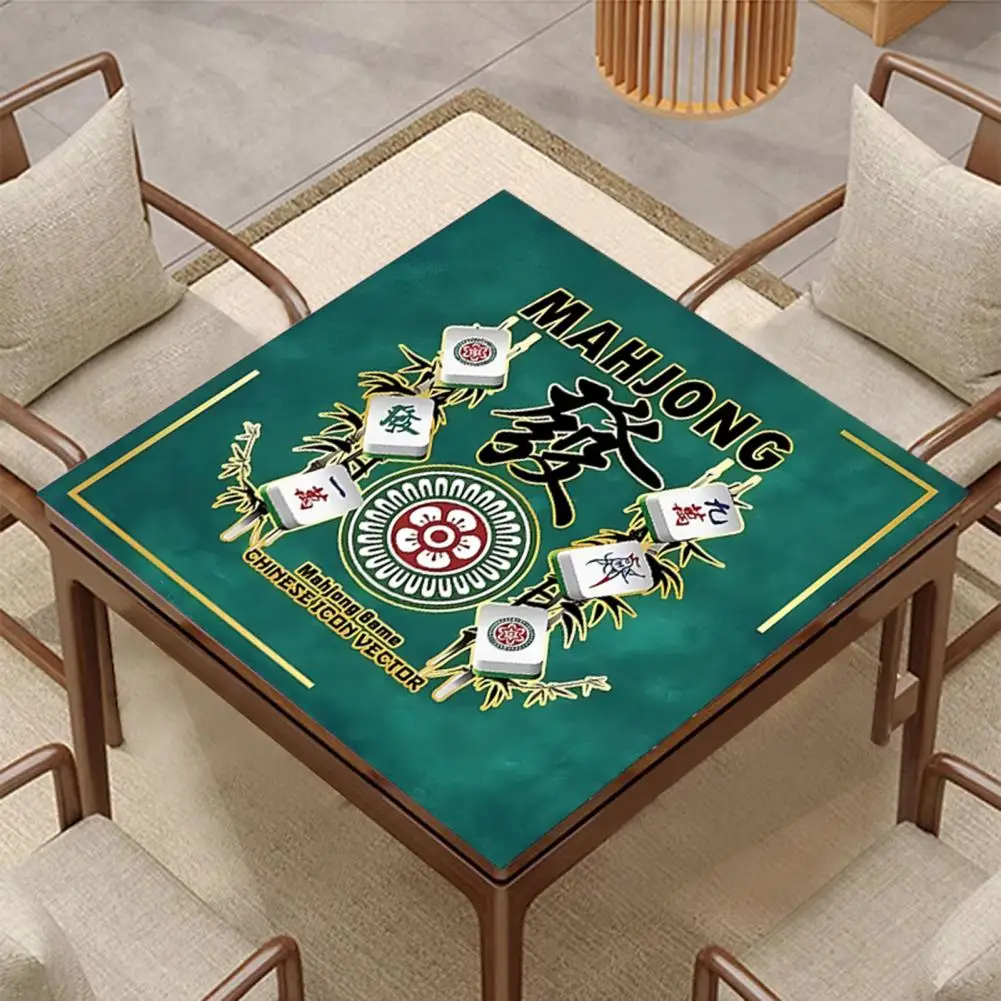 Anti-slip Table Mat Noise Reduction Mahjong Table Mat for Poker Domino Card Games Anti-slip Square Playmat for Mah Jongg Tile