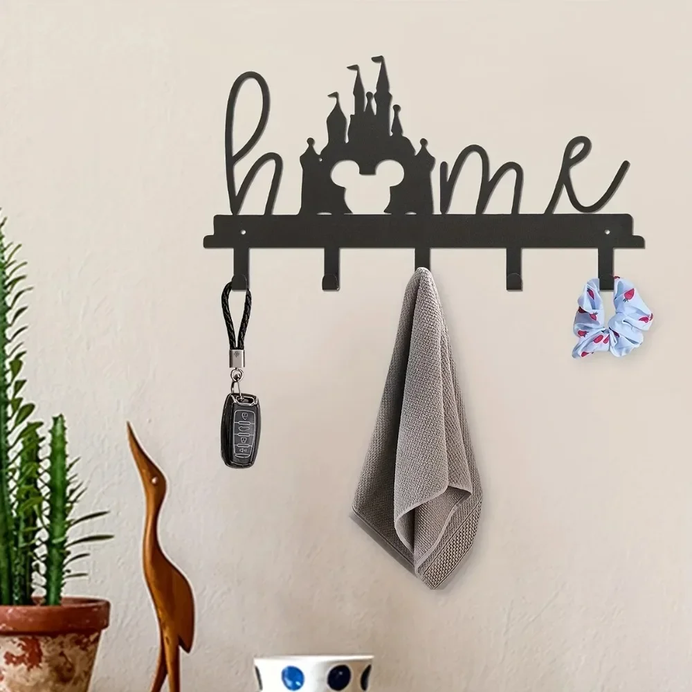 Metal Creative Key Hangers, Wall Mounted Hangers Hooks, Household Multi-Purpose Coat Bag Key Hooks Hanging Wall Art 4