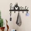 Metal Creative Key Hangers, Wall Mounted Hangers Hooks, Household Multi-Purpose Coat Bag Key Hooks Hanging Wall Art 4