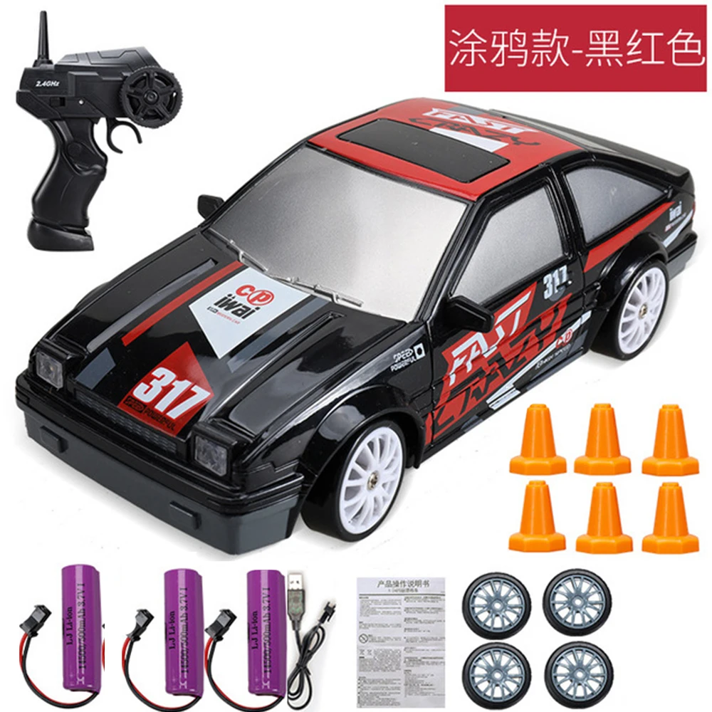 2.4G Drift Rc Car 4WD RC Drift Car Toy Remote Control GTR Model AE86 Vehicle Car RC Racing Car Toy for Children Christmas Gifts fastest rc car in the world RC Cars