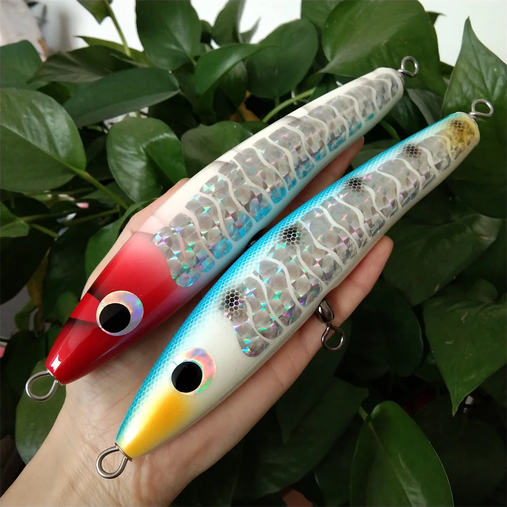 

2pcs 19cm 67g Big Game Sea Fishing Wood Fishing Lure Stickbait Fishing Lure GT Tuna Lure