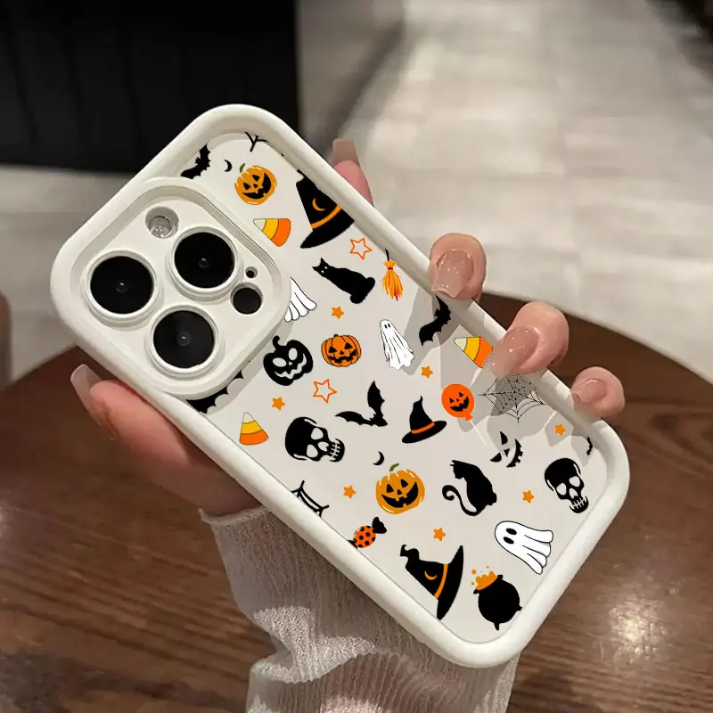 Fun Halloween Pumpkin Ghost Phone Case - Soft Back Cover
