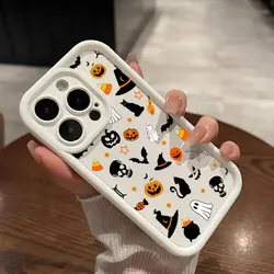 Fun Halloween Pumpkin Ghost Phone Case - Soft Back Cover for Samsung A03s 4G (TYW-J201TY2401x1)