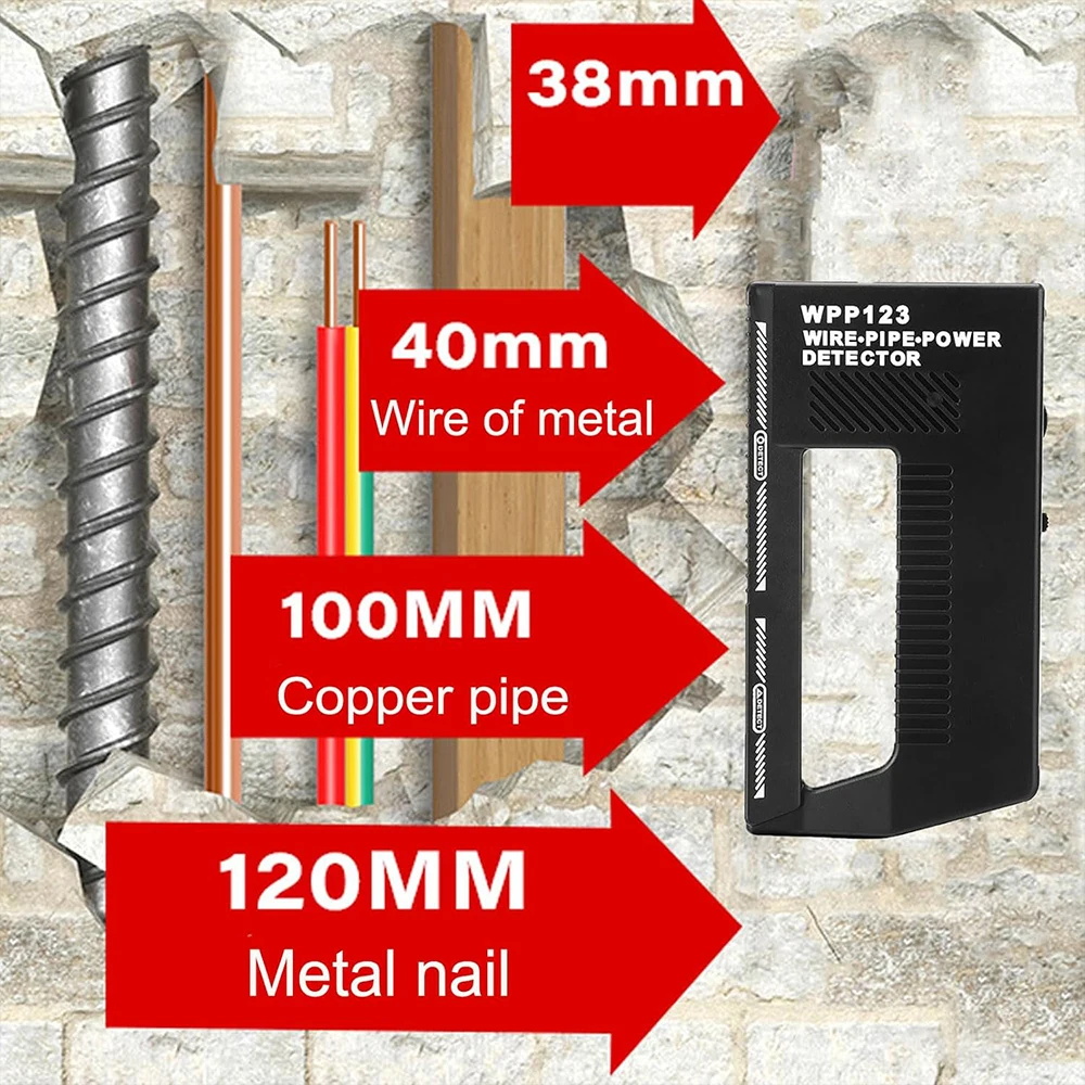 WPP123 Metal Detector metal detector wall scanner pipe blockage detector for Wall Scanning