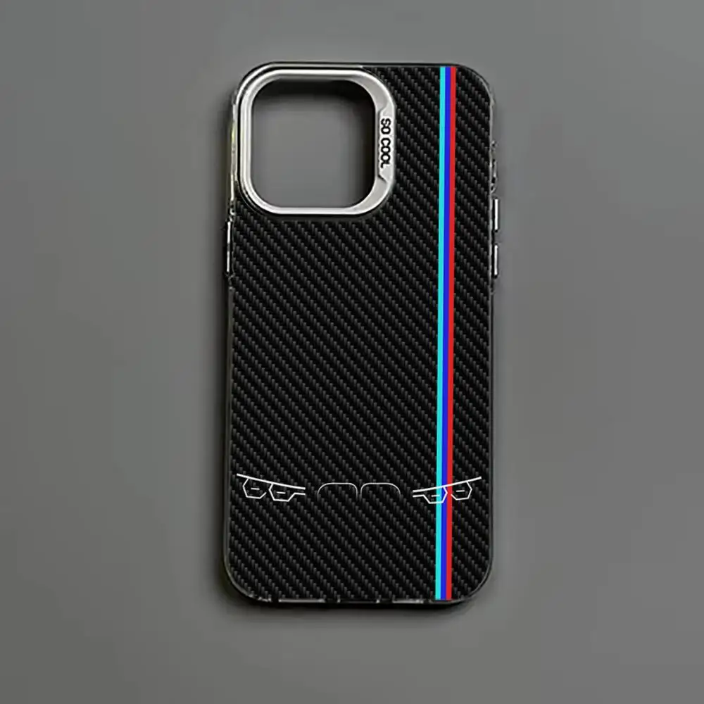 Sleek Carbon Fiber Pattern Shockproof Phone Case - Anti-Fingerprint Design
