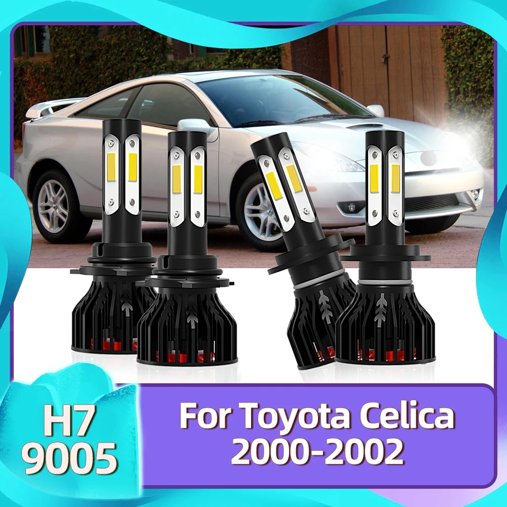 

LED COB 360° Chip Car Headlight Bulbs 9005 H7 Lamps Bright 6000K White Kit For Toyota Celica 2000 2001 2002 Replace High Low 12V