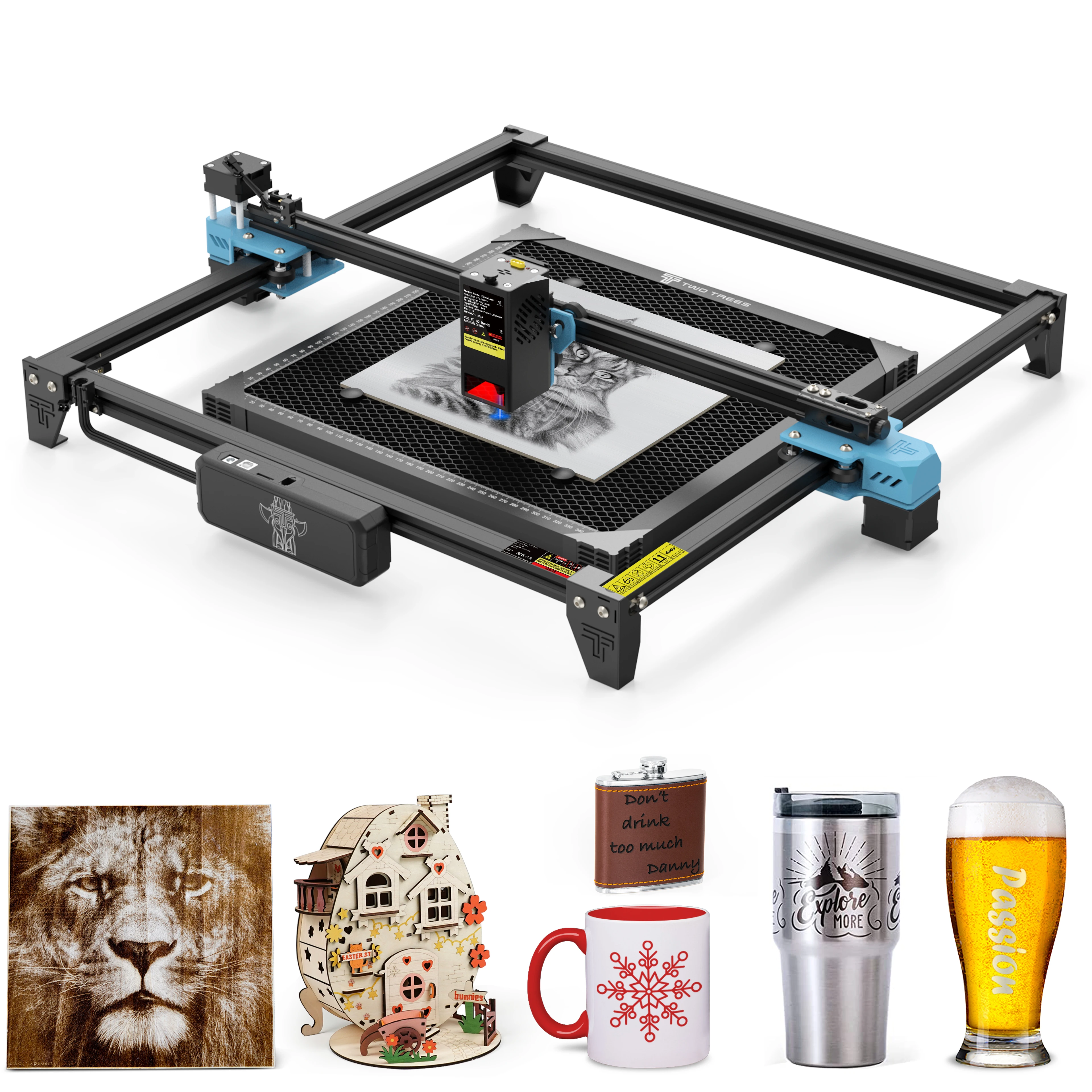 

TTS-20 PRO 20W Laser Engraver Machine APP Wifi Control With Air Pump Honeycomb Panel CNC Router Engraving Laser Metal Wood Cut