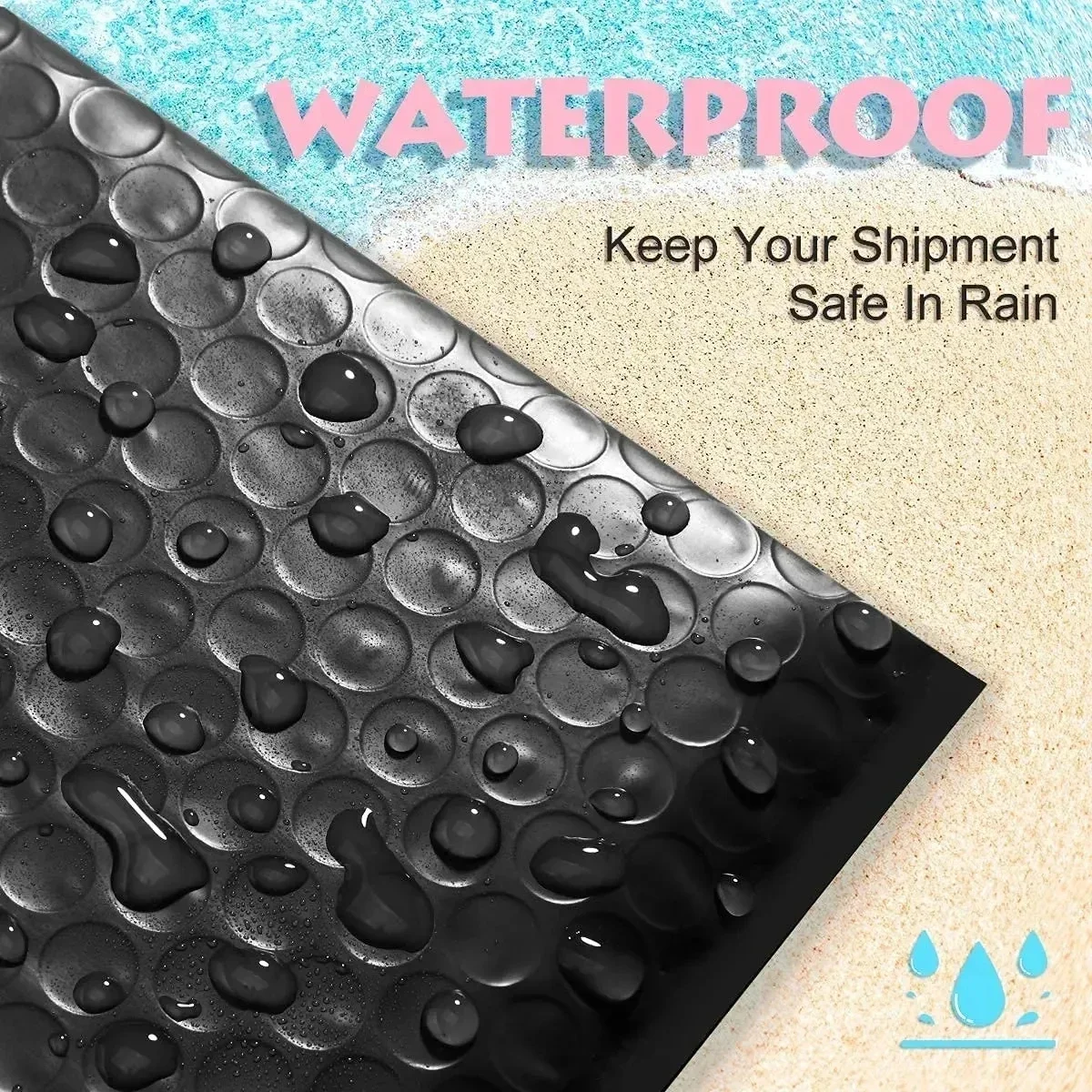 100 Pcs 블랙 버블 포장 봉투 메일 링 봉투 메일러 폴리 그린 봉투 배송 셀프 인감 버블 백 패딩