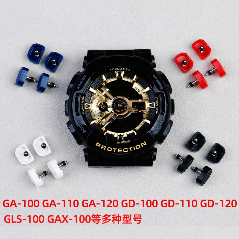 Per Casio G-Shock Button Ga110 Ga-100 Ga-110 Ga-120 Ga-120Gd-100 Gd-100 Gd-110 Gls-110 Series Press Key Parti Di Riparazione Dell'Orologio