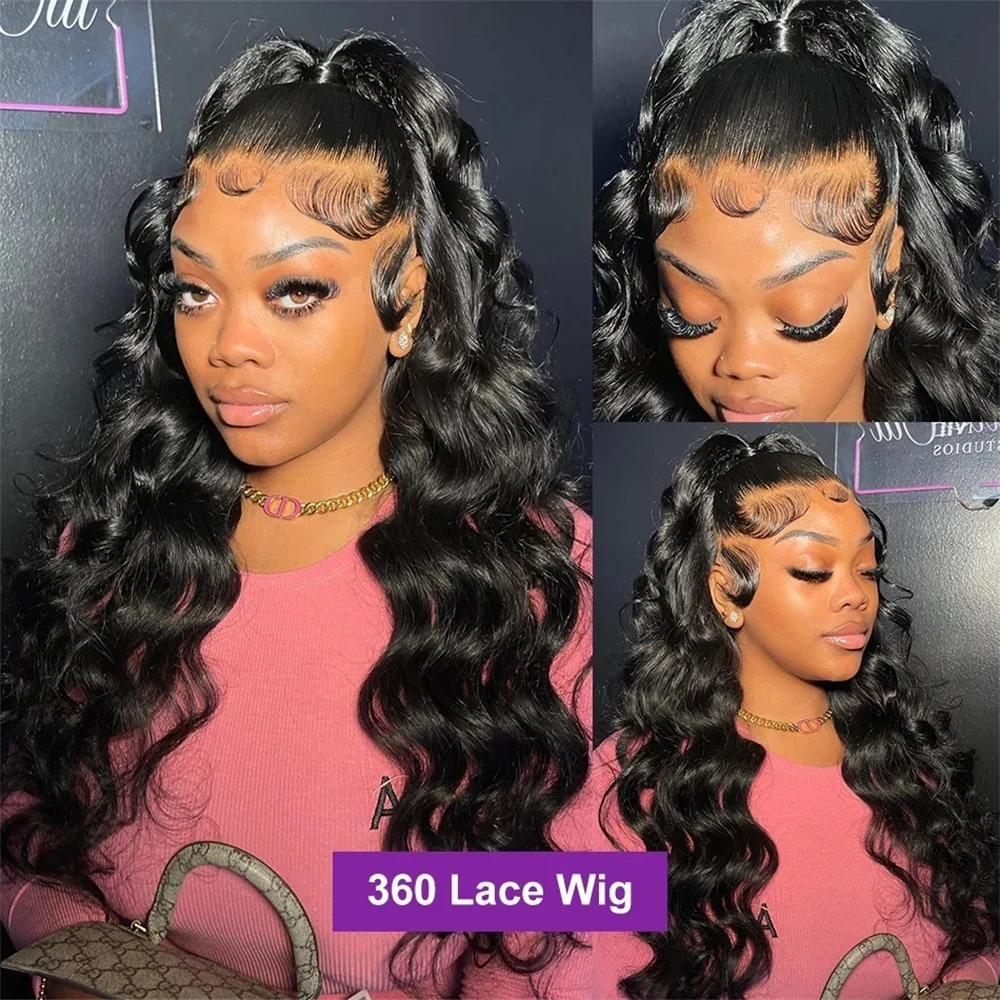 100% Human Hair Wigs 36Inch Brazilian Body Wave Wig 13x4