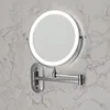Wall Folding Makeup HD Mirror Double Side Fill Light Magnifying USB Charging Led Tricolor Dimming Bathroom Cosmetic Mirrors 1