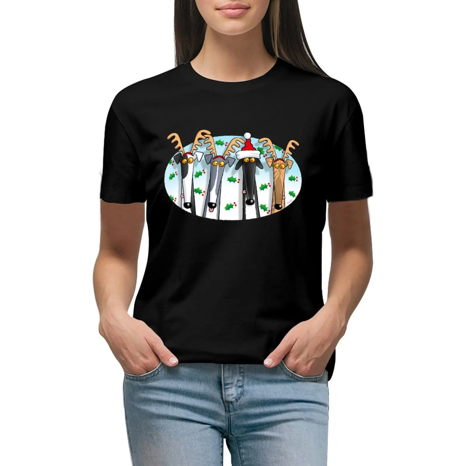 

Greyhound Antlers (assorted) T-Shirt cute tops plus sizes funny vintage clothes spring clothes Women 2024