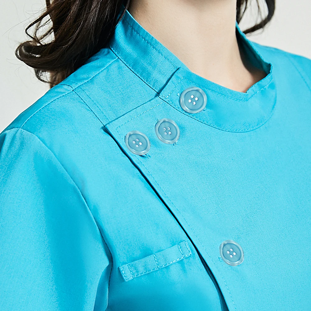 Medical Uniform Sanxiaxin Medical Nurse Work Clothes Hospital Surgical Suits Scrub Nursing Uniforms Beauty Salon Female Short Sleeve Coat + Pants