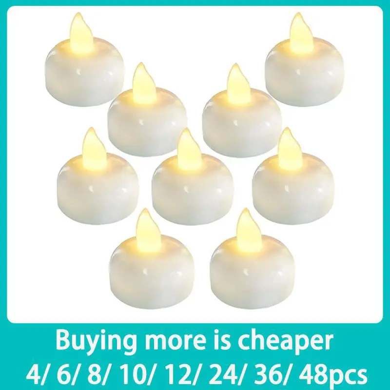 

24/12 шт. мерцающие беспламенные фотолампы, водонепроницаемая плавающая лампа для ванной