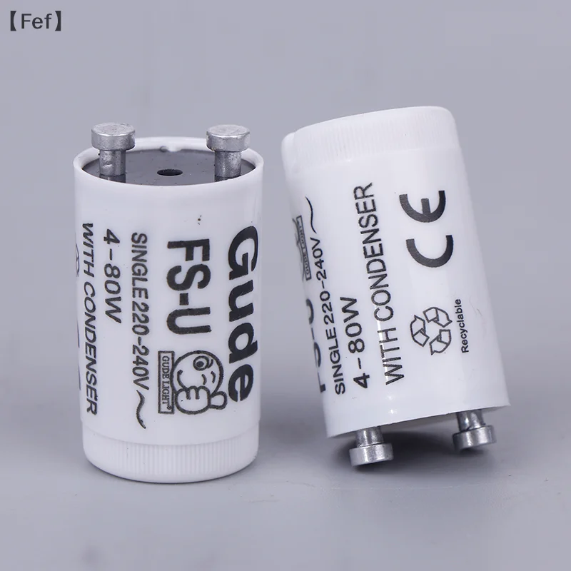 5pcs Fluorescent Starters 20V-240V 4-65W Fluorescent Tube Glow Starter FS-U S2 Daylight Lamp Accessories
