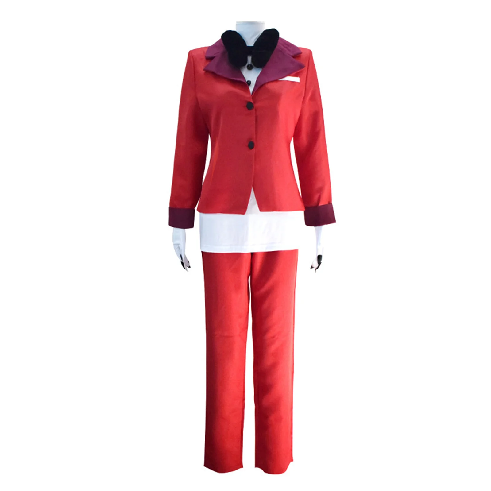 

Anime Charlie Cosplay Costume Red Top Pants Outfit For Adult Women Uniform Halloween Carnival Carnival Demon Suit