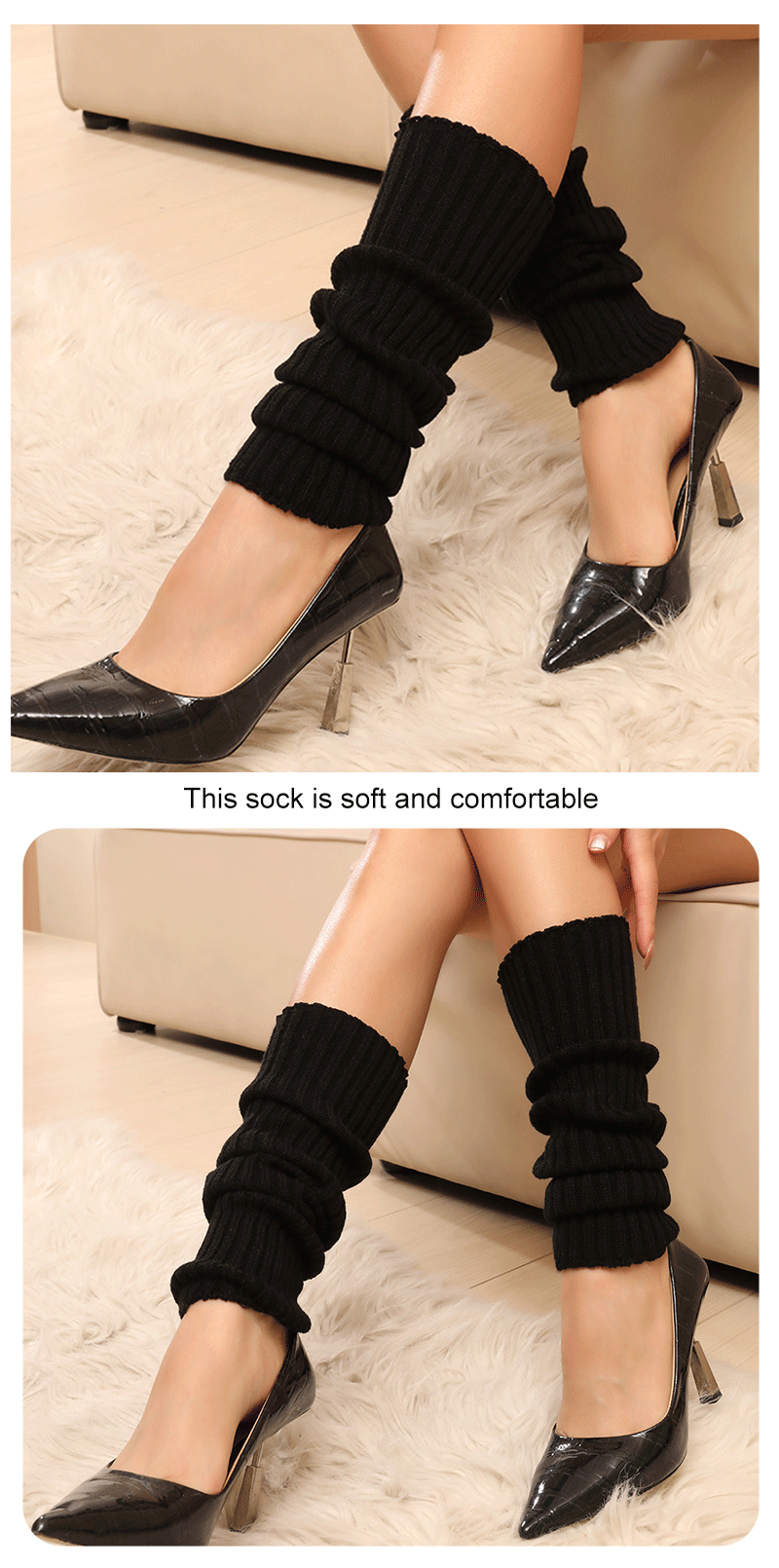 Description Picture 4 of item1 Pair High-quality Foot Warmers JK Uniform Bubble Socks Fashion Korean Lolita Girl Loose Socks Women's Versatile Elephant Socks