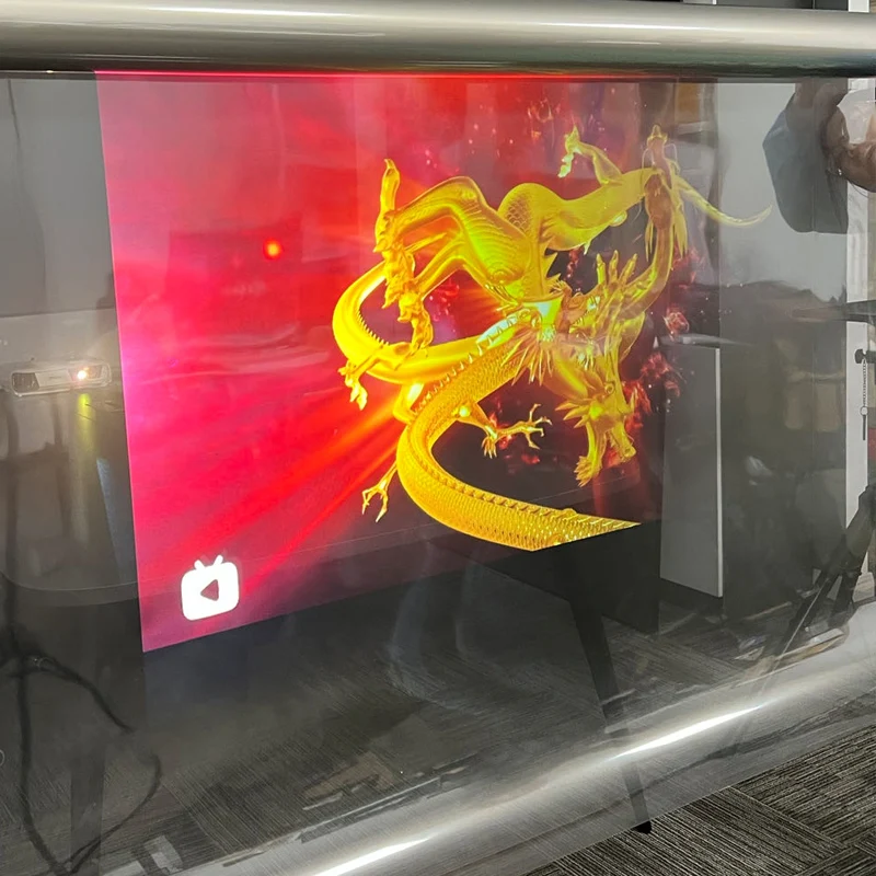 Filme Adesivo da Projeção Traseira para a Exposição Salão Tela Holográfica Transparente 1.52*0.5m - Image 6