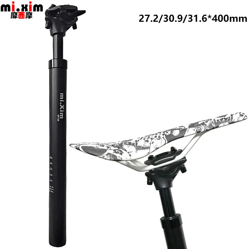 

Mountain Bicycle Double-stud Shock Absorber Seat post Aluminum Alloy Pole 27.2/30.9/31.6X400mm Bike Suspension Damping Seat Tube