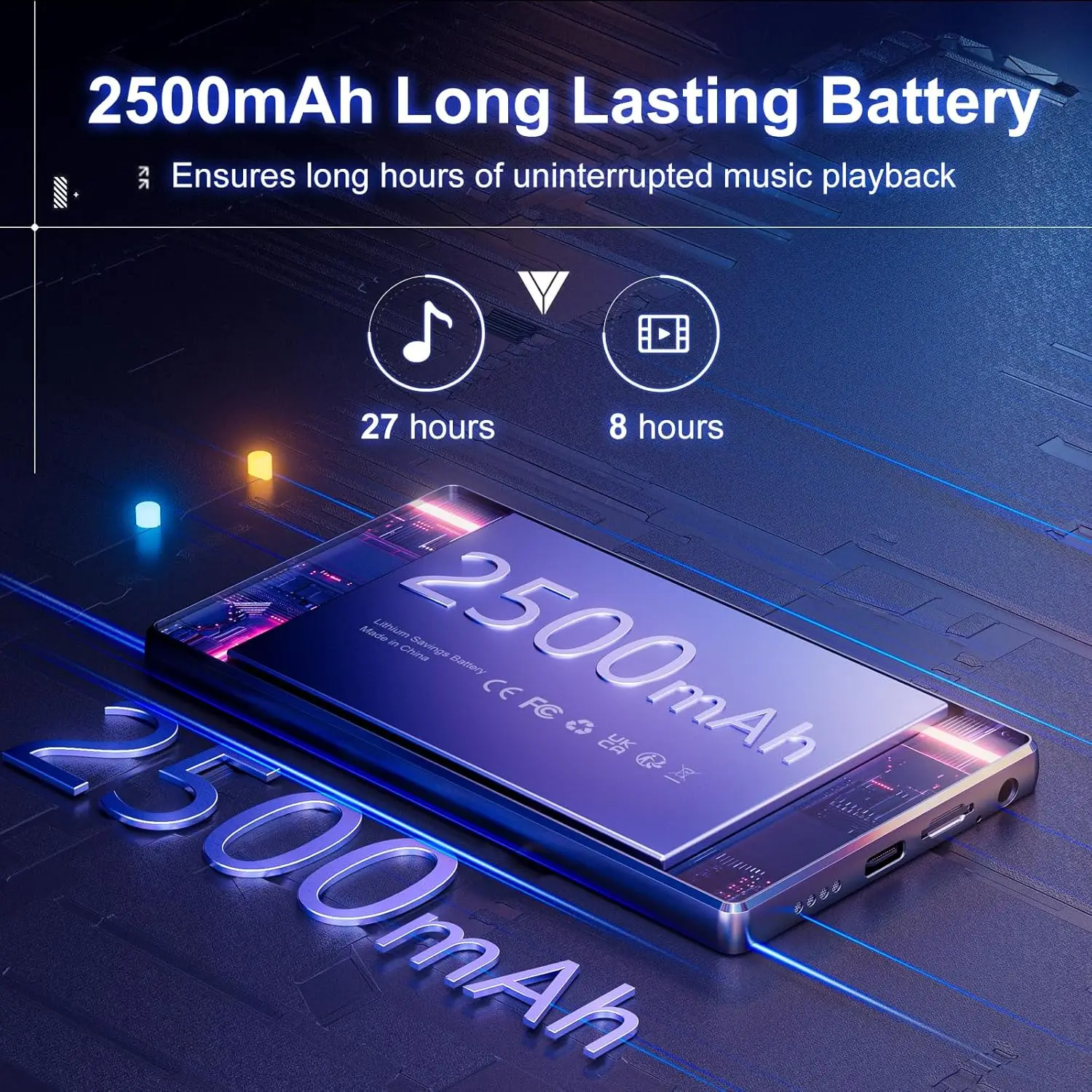 Portable MP3 MP4 Player with Bluetooth WiFi