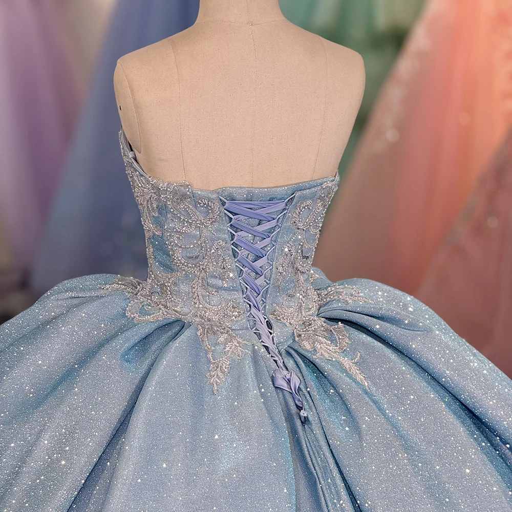 Vestidos De XV Años Pailletten Maßgeschneiderte Quinceanera Kleider Trägerlosen Süße 16 Geburtstag Ballkleid Party Kleid vestidos 15 jahre – Detail 9