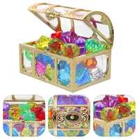 Crystal Box Treasure Kids Toys Acrylic Colorful Diamond Gems Plastic Large Jewels Big Child 1