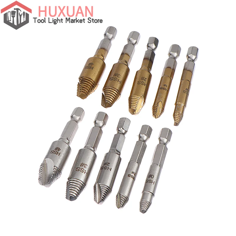 

5Pcs High Speed Steel Double Easily Take Out Side Drill Out Broken Screw Remover Bolt Damaged Screw Extractor Drill Bit