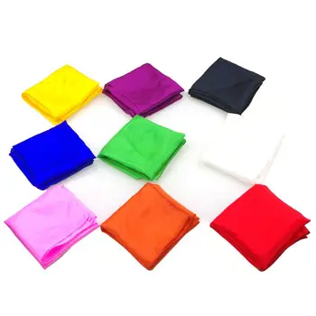 30*30cm Colorful Silk Scarf Magic Tricks Learning & Education Magic Silk for Close Up Magic Prop 45* 45 cm 2