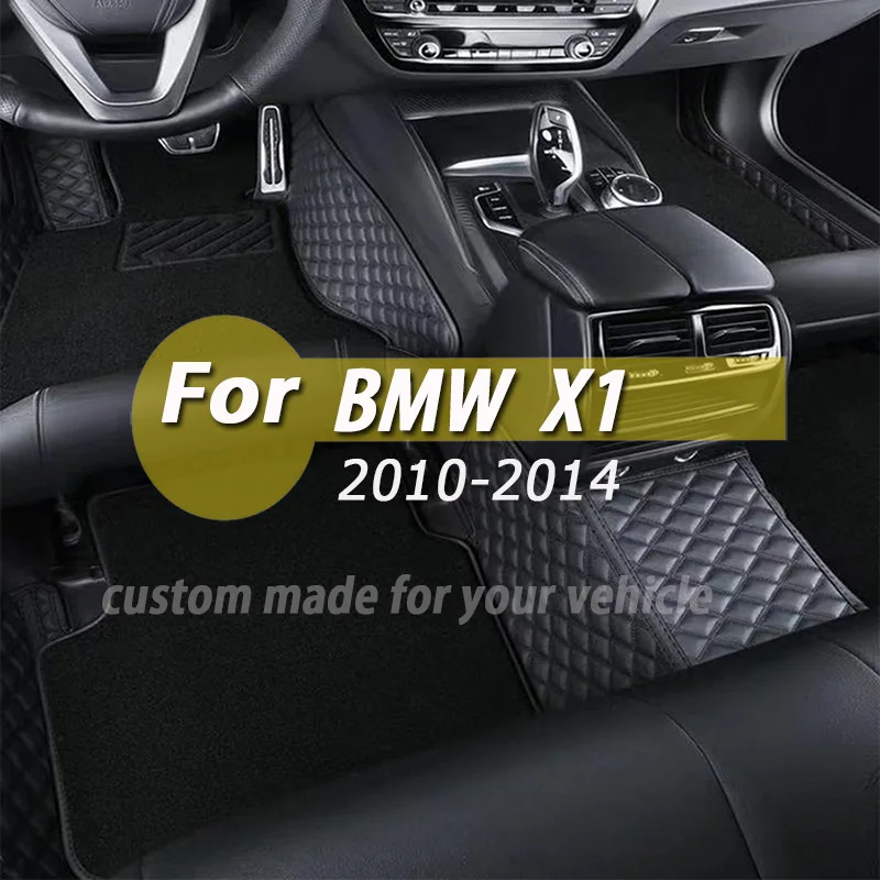 

100% Fit Custom Made Leather Car Floor Mats For BMW x1 2010 2011 2012 2013 2014 Carpet Rugs Foot Pads Accessories