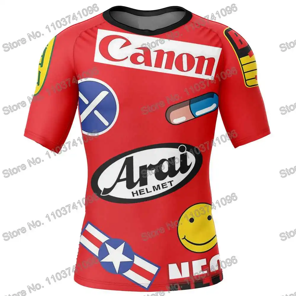 Akira Rash Guard Diving T-Shirt Shorts BJJ Boxing MMA Swimwear Men Summer Short Sleeve Surf Clothing Women GYM Tops Sportswear