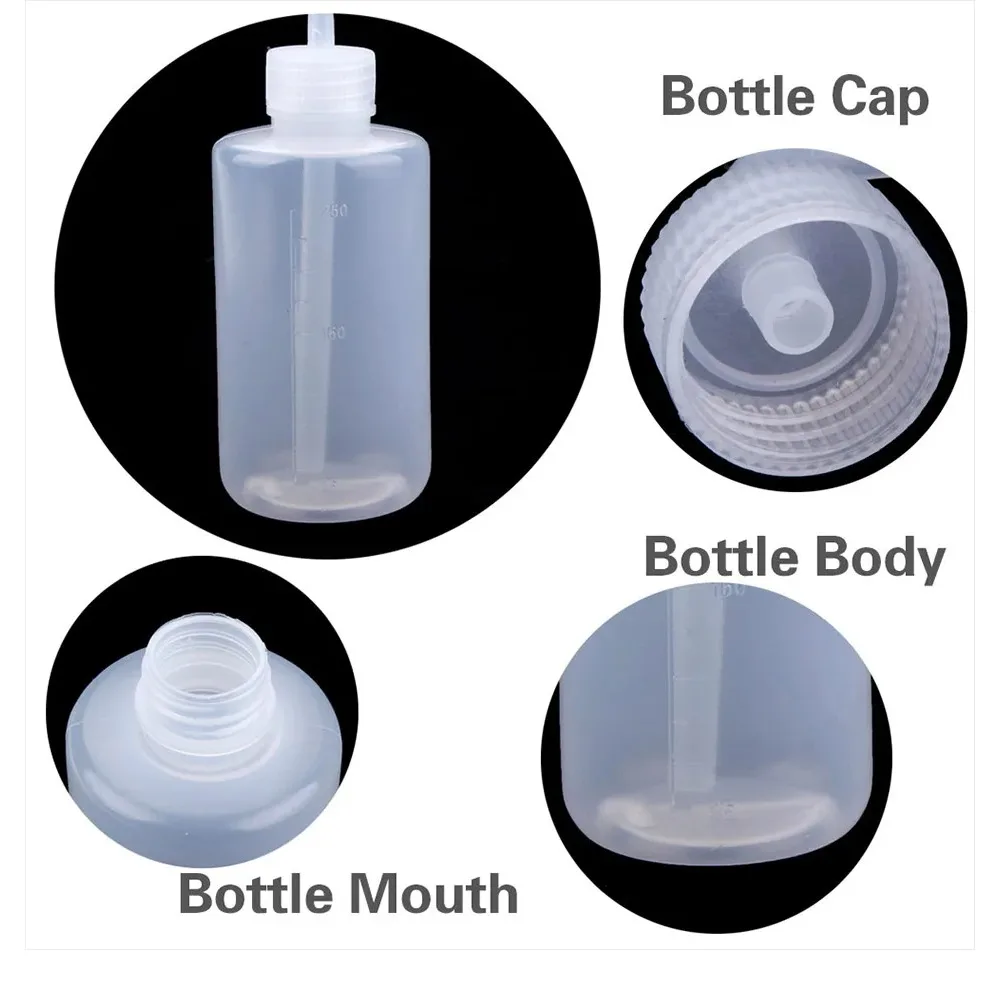 1000/500ml Tattoo Washing Clean Squeeze Bottle Eyelash Extension Cleaning Laboratory Measuring Bottles Plastic Makeup Supplies 3