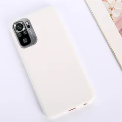 Candy Solid Color Matte Silicone Case - Soft TPU Cover for Redmi 10X 5G (WHITE)