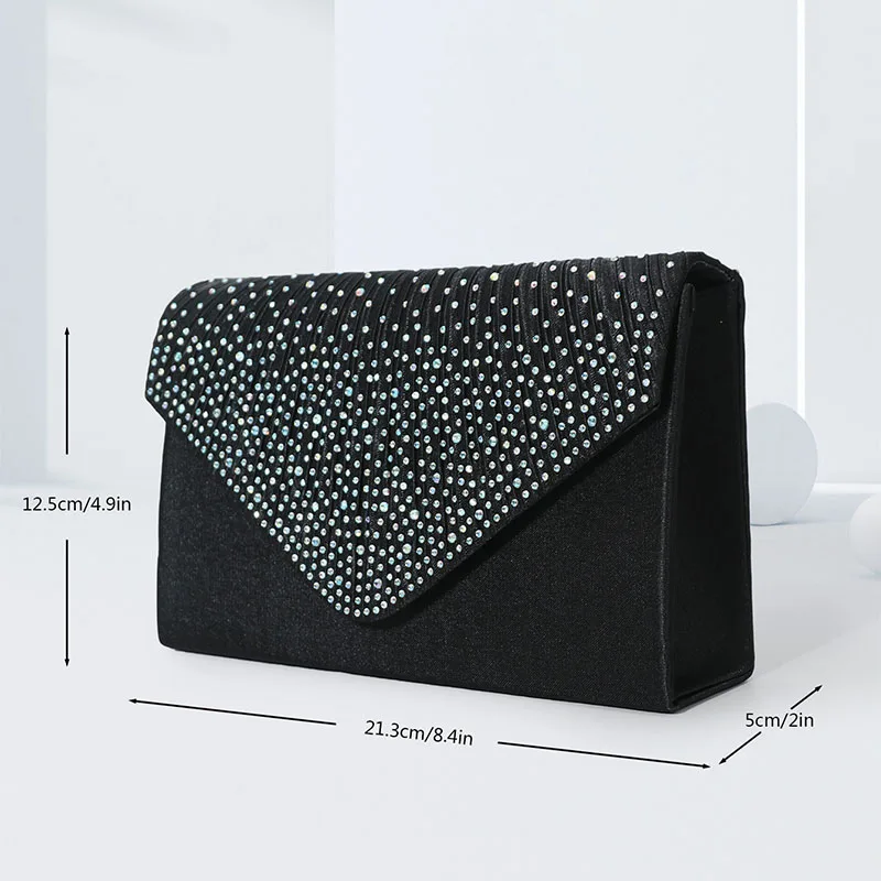 14 Color Women Wedding Clutch Handbag Shoulder Bags Designer Envelope Clutch Purse Female Diamond Evening Party Prom Bags Shoulder Bags Women Evening Bag