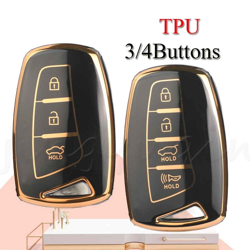 JYQ TPU Auto Schlüssel Shell Fall Abdeckung Für Hyundai Grandeur HG Limousine Genesis G80 Santa Fe 3DM Grand SantaFe 2018 IX45 EQUUS Azera – Detail 2