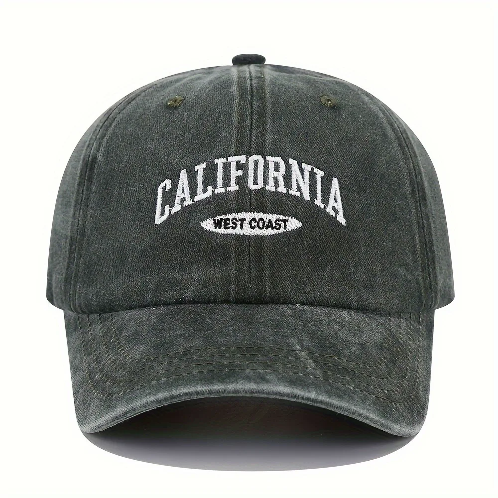 Unisex Embroidered Letters Baseball Caps Cotton Retro Vintage Baseball Cap Men Women Denim Cotton Soft Top Caps Casual Hats