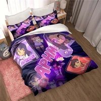 APHMAU Bedding Set Duvet Cover Set Single Double King Size Kawaii Cartoon Aphmau Adult boys Bedroom Duvet Cover and Pillow Case 2
