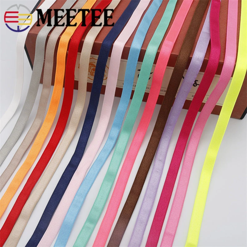 10/20/50Meters 10mm Nylon Elastic Bands For Underwear Bra Straps Rubber