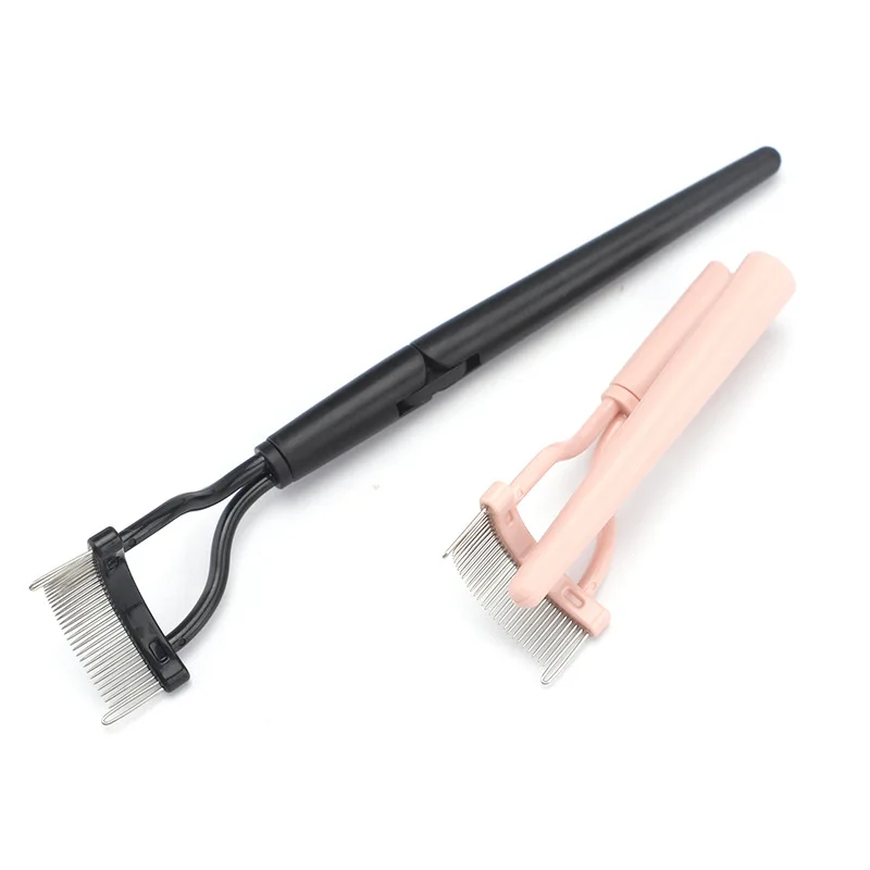 1pcs Eyelash Curl Beauty Makeup Comb Eyelash Separator Foldable Metal Mascara Brush WOMEN'S Eye Black Curl Beauty Makeup Tool eyelashes brush comb