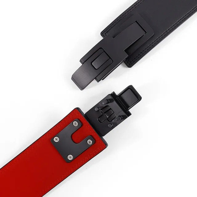 Weightlifting Belt Cowhide Leather Lever Buckle Waist Support Powerlifting Squat Deadlift Gym Training Fitness for Powerlifters 3