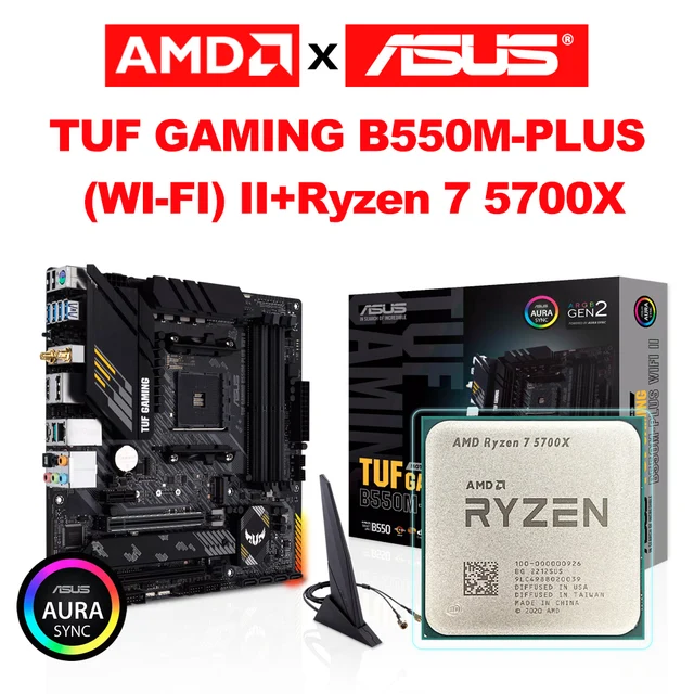AMD Ryzen 7 5700X와 ASUS TUF B550M PLUS WIFI II를 통해 최적의 게이밍 성능을 경험하세요