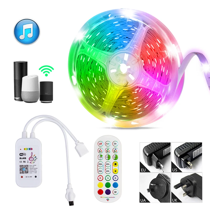 Светодиодная лента USB Bluetooth RGB Wi-Fi управление музыкой |