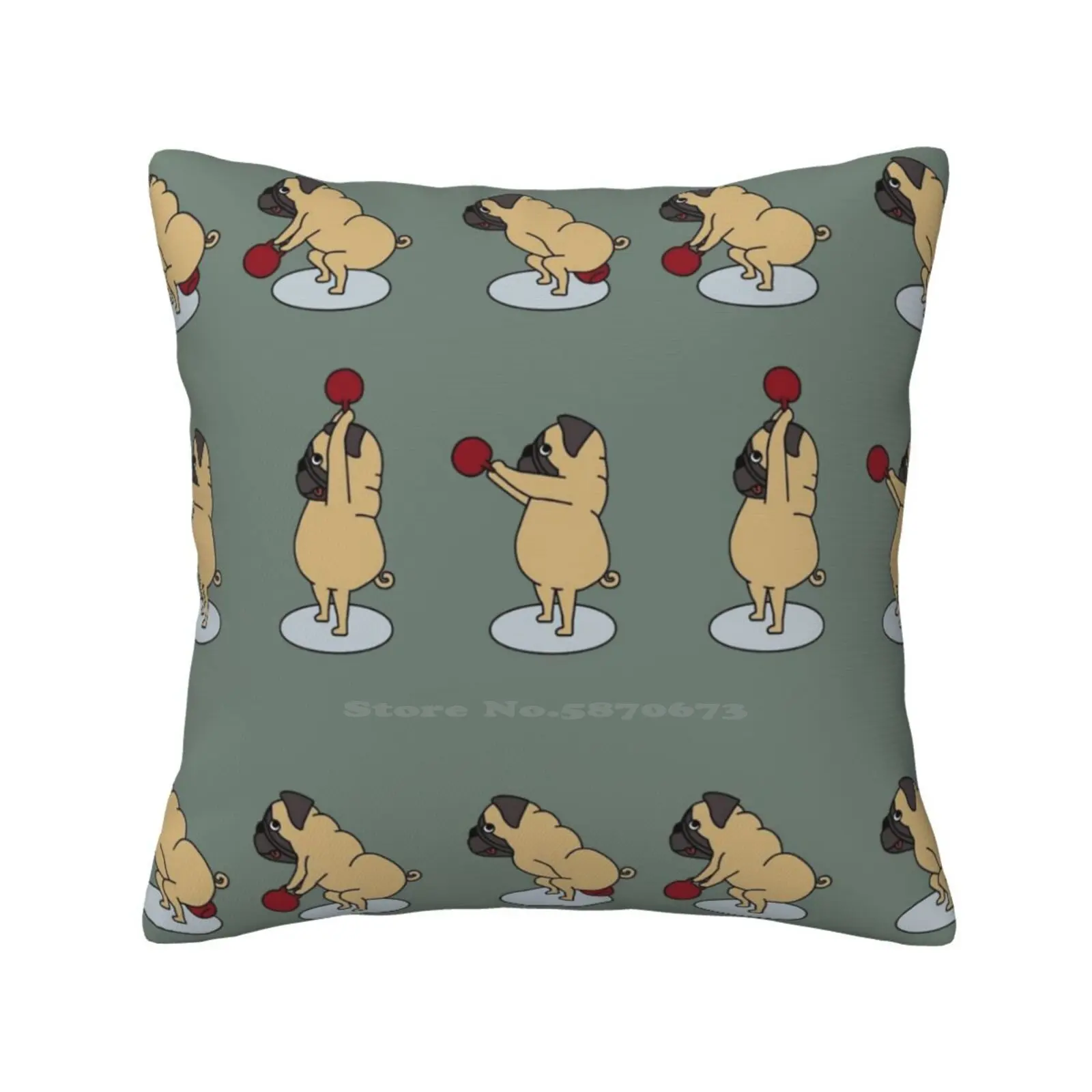 

Наволочка для подушки в виде мопса с кетлбеллом, наволочка для обнимания, Спортивная, Спортивная, для фитнеса, тренировок, для игры в Teamshirt, для игроков в футбол, для тренировок