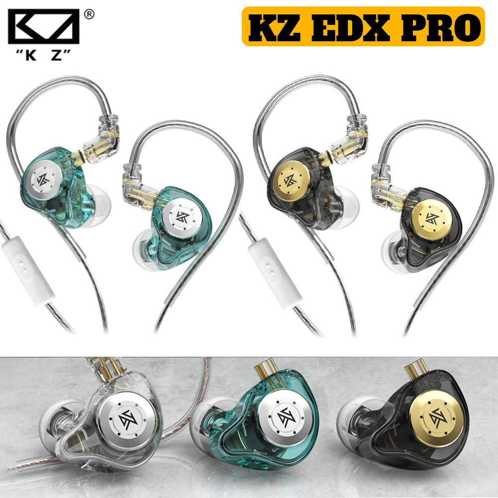 KZ EDX PRO Dynamic Earphones HIFI Bass Earbuds In Ear Monitor Earphone with  cable Sport Noise Cancelling Headset KZ EDXPRO
