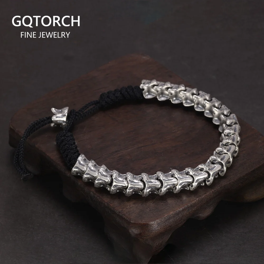 925 Sterling Silver Bone Bracelet | 925 Sterling Silver Rope